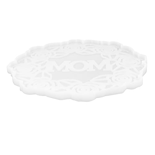 Uonlytech 2 Stück Kristall-epoxy-form Untersetzer Formen Schalenmattenform Party Form Aus Epoxidharz Silikonformen Für Epoxidharz Tasse Untersetzer Form Formen Für Harz Kieselgel Weiß von Uonlytech