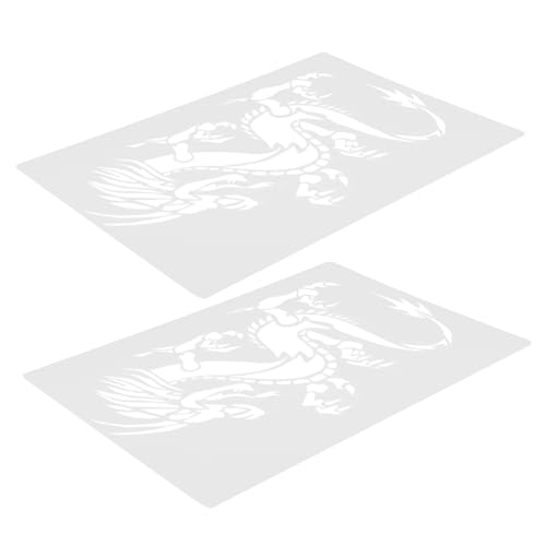 Uonlytech 2 Stück Malvorlage Vorlagen Zeichnung Herstellung Drachenschablonen zum Malen Wiederverwendbare Drachenschablonen DIY-Drachen-Schablonen kompakte Malschablonen PVC Weiß Uonlytech 2 Stück Malvorlage Vorlagen Zeichnung Herstellung Drachenschablonen zum Malen Wiederverwendbare Drachenschablonen DIY-Drachen-Schablonen kompakte Malschablonen PVC Weiß von Uonlytech