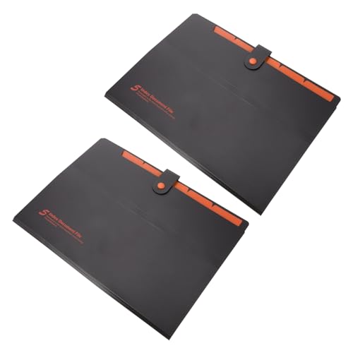 Uonlytech 2 Stück Mehrschichtige Aktenordner Faltbare Aufbewahrungstaschen mit Druckknopf Design für Büro Schule und Zuhause Vielseitig Einsetzbar für Dokumente Fotos und Karten von Uonlytech