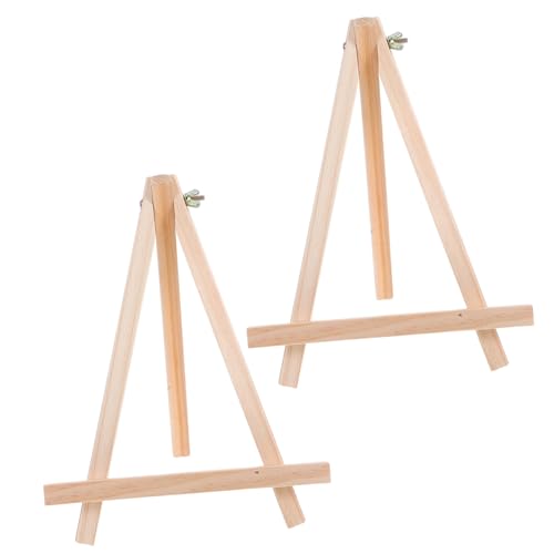Uonlytech 2 Stück Mini Easels Solidem Holz Dreieckige Maler Ständer Lichtgelb für Bilderrahmen und Kunstwerke für Künstler Tischdisplay Uonlytech 2 Stück Mini Easels Solidem Holz Dreieckige Maler Ständer Lichtgelb für Bilderrahmen und Kunstwerke für Künstler Tischdisplay von Uonlytech