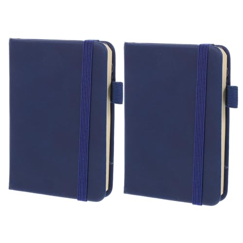 Uonlytech 2 Stück Notizbuch spiralblock Notizblock Kleine Notizbilder tragbares Notizpolster Mini-Schreibblock kleine Notizbücher kleines Taschenheft Bürobedarf Memobuch Memo-Notizblöcke Pu von Uonlytech