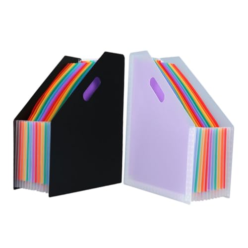 Uonlytech 2 Stück Ordner Akkordeon Datei Organizer Datei Akkordeon Organizer Desktop Datei Organizer Erweiterbarer Datei Organizer Dateien Halter Papier Datei Halter Quittungen Organizer Pp von Uonlytech