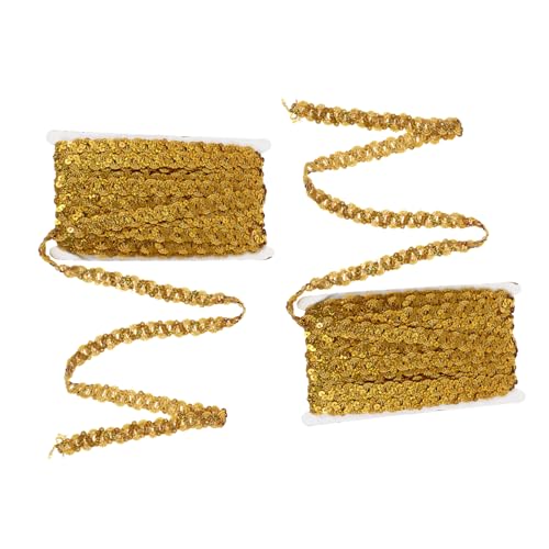 Uonlytech 2 Stück Pailletten Lace Dekoband für DIY Projekte zum Verzieren von Kleidung Hochzeitsdekoration und Bastelarbeiten Langlebig und Hautfreundlich Schimmerndem Uonlytech 2 Stück Pailletten Lace Dekoband für DIY Projekte zum Verzieren von Kleidung Hochzeitsdekoration und Bastelarbeiten Langlebig und Hautfreundlich Schimmerndem von Uonlytech