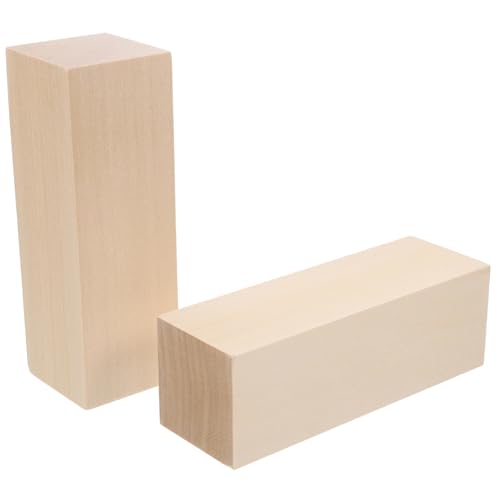 Uonlytech 2 Stück Quadratische Leisten Aus Kiefernholz Holz Schnitzen Holz Zum Schnitzen Holzschnitzwerkzeug Linde Zum Schnitzen Holzblöcke Selber Machen Holzblöcke Zum Basteln Beige von Uonlytech