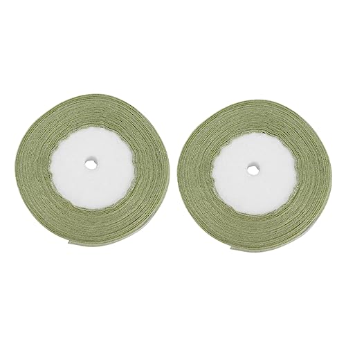 Uonlytech 2 Stück Satinband Pastellgrün Geschenkband für DIY Dekoration Party und Geburtstagsgeschenke Langlebig und Vielseitig Einsetzbar Yards von Uonlytech