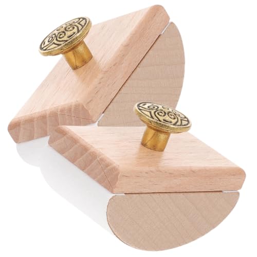 Uonlytech 2 Stück Schnelltrocknendes Holz Rocker Blotter Ink absorbierendes Schreibwerkzeug für Füllfederhalter Tragbares Tintenlöschpapier für Schule Büro und Geschäft Antikes Golddesign von Uonlytech
