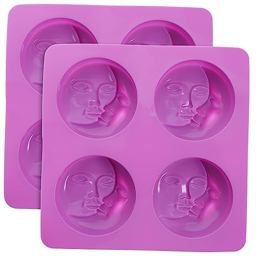 Uonlytech 2 Stück Seifenform Für Sonne Diy Formen Wachsschmelzformen Multifunktionale Form Polymer-ton-form Silikon -diy -form Form Zur Seifenherstellung Violett Kieselgel von Uonlytech