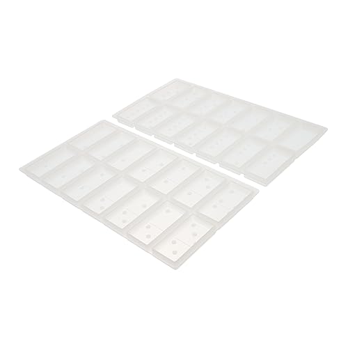 Uonlytech 2 Stück Silikon Domino Spielmoulds Diy Silikonformen Einfaches Epoxidharz Material Transparent Flexibel und Langlebig für Kreative Domino Projekte von Uonlytech