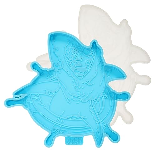 Uonlytech 2 Stück Silikon Untersetzer Formen Shark Design Antihaft Diy Epoxidharz Gießform für Kreative Tischdekoration Flexible und Glatte Silikonmatten für Einfache Entformung von Uonlytech