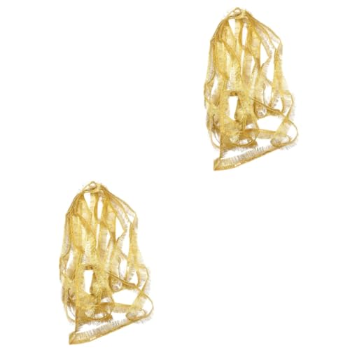 Uonlytech 2 Stück Tanzkostüm Quasten Party für Ballettröckchen Rüsche dekorative Fransenquaste goldene Fransenbesatz Mehrzweck-Fransenbesatz Besatzquaste Tanzquaste Polyester von Uonlytech