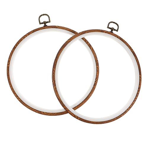 Uonlytech 2 Stück Teiliges Imitations Holz Stickrahmen für Kreuzstich und Handarbeiten für Dekoration Diy Hochzeiten und Mehr von Uonlytech
