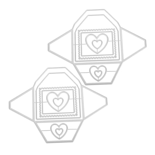 Uonlytech 2 Stück Teiliges Metall-stanzschablonen Herzumschläge Carbonstahl-stanzformen für DIY Scrapbooking Präzise Schneidvorlagen Langlebig Vielseitig Einsetzbar für Karten und Alben von Uonlytech