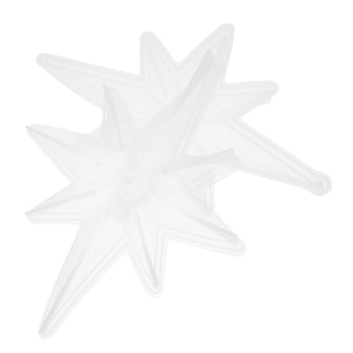 Uonlytech 2 Stück Teiliges Silikonform für Weihnachtssterne Oktagonale Gießform für Epoxidharz für DIY Weihnachtsdekoration und Handwerksprojekte Langlebig und Wiederverwendbar von Uonlytech