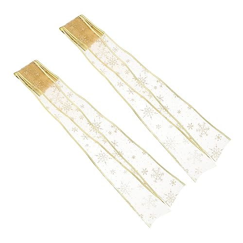 Uonlytech 2 Stück Teiliges Weihnachts Geschenkband Gold mit Schneeflockenmuster Feines Glitzerndes Deko Band für Geschenkverpackung Kränze DIY Basteln und Festliche Dekoration Uonlytech 2 Stück Teiliges Weihnachts Geschenkband Gold mit Schneeflockenmuster Feines Glitzerndes Deko Band für Geschenkverpackung Kränze DIY Basteln und Festliche Dekoration von Uonlytech