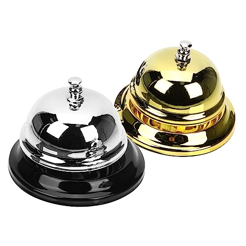 Uonlytech 2 Stück Tischglocke aus Metall Rufglocke für Restaurant Hotel und Bar Kompakte Empfangsglocke Hochwertiges Design und Langlebig für Spiel und Serviceanwendungen Uonlytech 2 Stück Tischglocke aus Metall Rufglocke für Restaurant Hotel und Bar Kompakte Empfangsglocke Hochwertiges Design und Langlebig für Spiel und Serviceanwendungen von Uonlytech