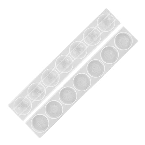 Uonlytech 2 Stück Wiederverwendbare Silikon Gießform für Chakren Halbkreis Halbkugel Diy Dekoration Robust Bruchfest Praktisch für Teens Bastler von Uonlytech