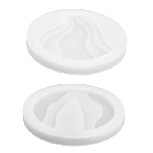 Uonlytech 2 Stücke Silikonform für Untersetzer Diy Bastel Moulds für Insel Designs Wiederverwendbare Gießformen für Kreative Anlässe und Dekoration von Uonlytech