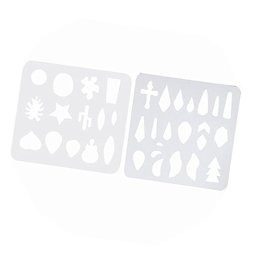 Uonlytech 2 Stücke Weißer Diy Schablonen für Ohrringe und Haarschmuck Robuste Kunststoff Vorlagen für Kreative Bastelprojekte Wiederverwendbar und Waschbar von Uonlytech