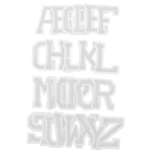 Uonlytech 2 stickerpappier stich bastel material Aufbügelmotive Heißschmelzaufkleber bügeln Patch Flecken Stickerei Taschen Geldbörsen bestickte Stoffaufnäher Hotmelt-Aufkleber Vlies Weiß von Uonlytech