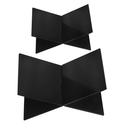 Uonlytech 2 stücke Acryl Leseständer Offenes Bücherregal Halter Couchtisch Display Rack Magazin Organizer Buch Präsentation Staffelei Schwarz von Uonlytech