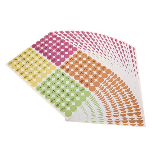 Uonlytech 20 Blatt Bunte Preisetiketten Aufkleber Selbstklebend Verkaufspreis Sticker für Einzelhandel Warenkennzeichnung Leichte Entfernung ohne Kleberückstand Geeignet für Kleine von Uonlytech
