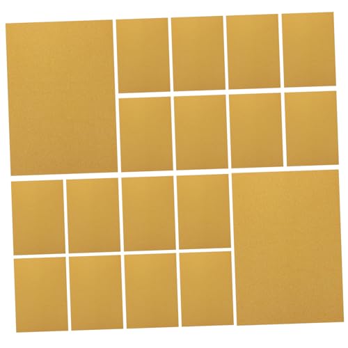 Uonlytech 20 Blatt Glitzerkarton Farbpapier zum Basteln farbiges Papier Kunst Herstellung kreativpapier paketpapier kraft paper Geschenkpapier Glitzerpapier-Karton farbiger Karton Golden von Uonlytech