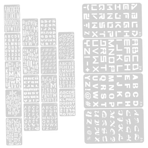 Uonlytech 20 Blatt Teiliges Buchstaben Schablonen aus Wiederverwendbarem Pet Kunststoff Leichte Robuste Letter Stencils für Malerei Holz für DIY Basteln und Kreative Projekte Uonlytech 20 Blatt Teiliges Buchstaben Schablonen aus Wiederverwendbarem Pet Kunststoff Leichte Robuste Letter Stencils für Malerei Holz für DIY Basteln und Kreative Projekte von Uonlytech