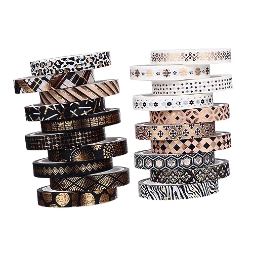 Uonlytech 20 Rollen Multifunktionales Diy Klebeband Washi Tape für Scrapbooking Journals Kunsthandwerk Einfach Abziehbar Hinterlässt Rückstände von Uonlytech