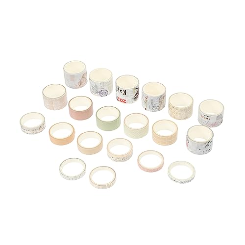 Uonlytech 20 Rollen Washi Tapes Vintage Design für Scrapbooking und Diy Projekte Klebeband für Handaccounts Notizbücher und Bastelarbeiten Frischen Mustern von Uonlytech