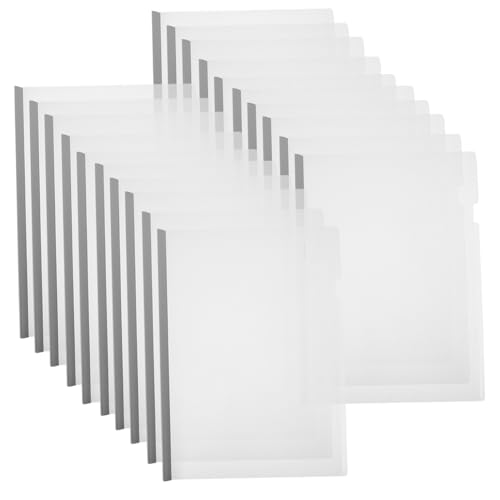 Uonlytech 20 Stück A4 Papierordner Bindemittel Datei Folienordner Bericht deckt hängende Akten Unterlagen aktenordner a4 Stangenklemmen für Akten A4-Papierhalter Präsentationsmappen Plastik von Uonlytech
