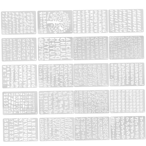 Uonlytech 20 Stück Alphabet-Malvorlage Zeitschriftenzeichnungsschablonen Willkommen Scrapbooking Schablonen zum Malen auf Holz wiederverwendbare Farbschablone das Haustier Uonlytech 20 Stück Alphabet-Malvorlage Zeitschriftenzeichnungsschablonen Willkommen Scrapbooking Schablonen zum Malen auf Holz wiederverwendbare Farbschablone das Haustier von Uonlytech