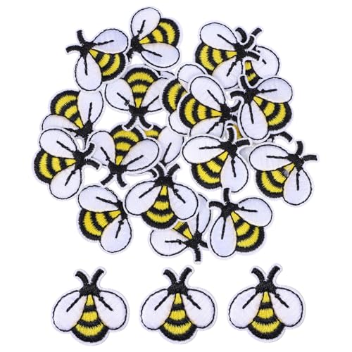 Uonlytech 20 Stück Cartoon Bienen Aufnäher Dekorative Stoffapplikationen für Jeans Taschen und Kleidung für DIY Projekte und Stilvolle Individualisierung Uonlytech 20 Stück Cartoon Bienen Aufnäher Dekorative Stoffapplikationen für Jeans Taschen und Kleidung für DIY Projekte und Stilvolle Individualisierung von Uonlytech
