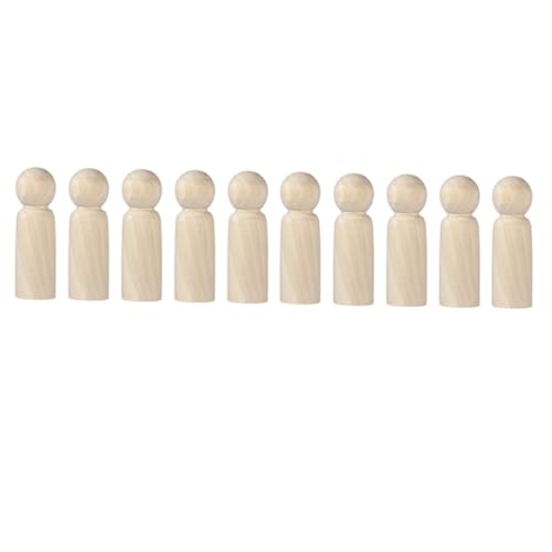 Uonlytech 20 Stück Diy Holzfiguren für Teiliges Holz Bastel Dekoration Handgemalte Puppen für Jungen und Fördert Kreativität und Feinmotorik von Uonlytech