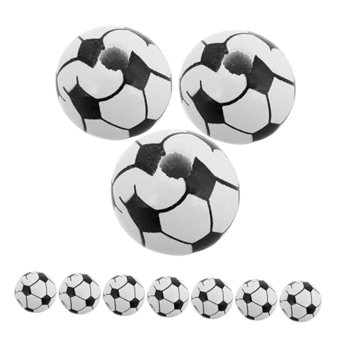 Uonlytech 20 Stück Fußball Holzperlen DIY Schmuckperlen für Sicher und Kreativ Bastelmaterialien für Armbänder und Fördert die Kreativität und Motorischen Fähigkeiten von Uonlytech
