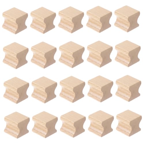 Uonlytech 20 Stück Hölzernes Siegel Herstellung Handwerk Dekorativ Diy -stempel Klein Stempelschnitzblöcke Stempeln Speedball Basteln Scrapbooking Stamper Beige Holz von Uonlytech