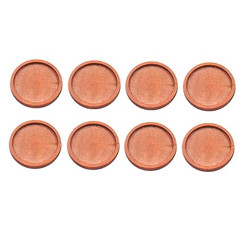 Uonlytech 20 Stück Holz Tretlager Organizer Basteln Banner Schmucktablett Runder Rohlinghalter Dekorative Stecknadeln Blanke Anhängertabletts Ständer Bastelbasis Samba von Uonlytech