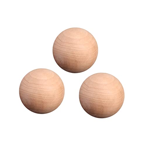 Uonlytech 20 Stück Holzkugeln Durchmesser Unlackierte Runde Bastelperlen Massivem Holz für Diy Schmuck und Kreative Projekte für Heimdekorationen und Kinderhandwerk von Uonlytech
