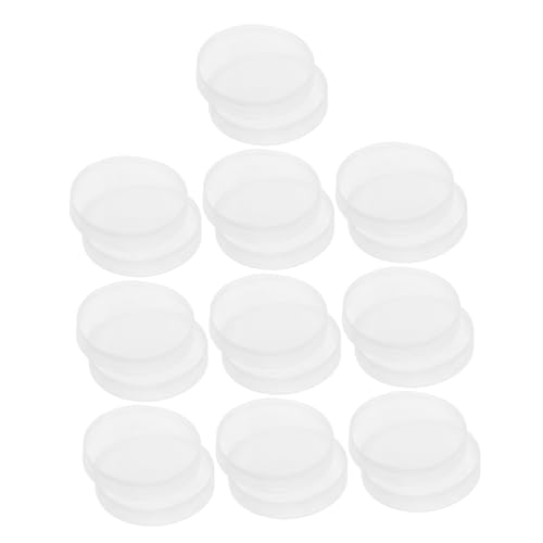 Uonlytech 20 Stück Kleberspender Kleiner Kleber Teller Decoupage-kleber Leimschalen Klebriger Kleber Zweck Kleines Rundes Tablett Leimspender Klebeplatte Bußgeld Quilling Papier Plastik Weiß von Uonlytech