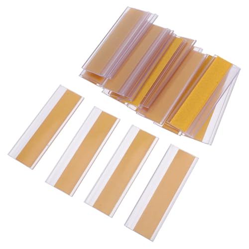 Uonlytech 20 Stück Materialsidentifikationskarte Einfügen Tickets Etiketten Korbetikett Etikettorganisator Hängende Etiketten Pharmazeutische Etikettenhalter Etikettenschutz Transparent Pvc von Uonlytech