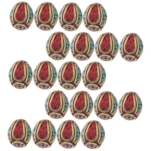 Uonlytech 20 Stück Nepalese Handgefertigte Messing Spacer Perlen Diy Schmuckzubehör für Armbänder und Vielseitige Buddha Perlen für Kreative Designs Uonlytech 20 Stück Nepalese Handgefertigte Messing Spacer Perlen Diy Schmuckzubehör für Armbänder und Vielseitige Buddha Perlen für Kreative Designs von Uonlytech