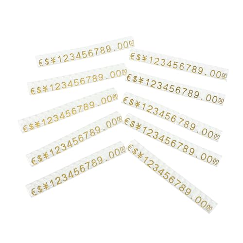 Uonlytech 20 Stück Preisschild Anzeige Preise zeigen Schilder an Schalter Würfel mit Etikettenständer Einzelhandelsausstellungsstand Ausstellungsständer für Händler Abs Golden von Uonlytech