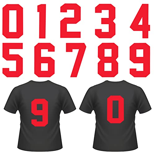 Uonlytech 20 Stück Teiliges Aufbügeltattoos für Kleidung Nummern Aufkleber für Shirts Hitzebeständige Transfers für DIY Projekte für Haushaltsbügeleisen und Transfermaschinen von Uonlytech