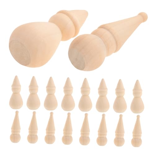 Uonlytech 20 Stück Teiliges DIY Holz Schneemann Figuren Unvollendete Holzpuppen zum Bemalen Stabile Weihnachtsdekorationen für Kreative Bastelprojekte und Festliche Innenraumgestaltung von Uonlytech