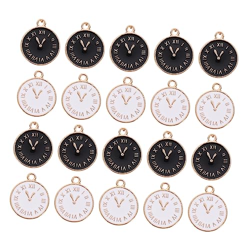 Uonlytech 20 Stück Teiliges DIY Schmuck Anhänger Kreative Uhrendesigns mit Tropföl Schwarze und Weiße Ohrstecker Langlebige DIY Schmuckzubehör für Ohrringe und Armbänder Uonlytech 20 Stück Teiliges DIY Schmuck Anhänger Kreative Uhrendesigns mit Tropföl Schwarze und Weiße Ohrstecker Langlebige DIY Schmuckzubehör für Ohrringe und Armbänder von Uonlytech