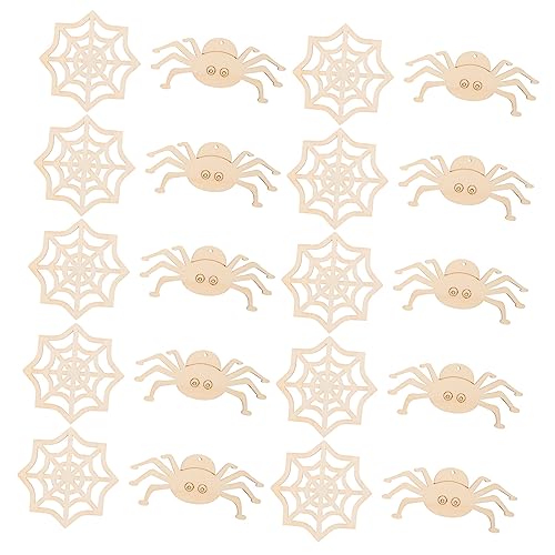 Uonlytech 20 Stück Teiliges Halloween Holzscheiben Unvollendete Holzausschnitte mit Spinnennetz und Spinnenmuster DIY Bastelset für Kreative Halloween Dekoration Glatte Oberfläche Leicht Uonlytech 20 Stück Teiliges Halloween Holzscheiben Unvollendete Holzausschnitte mit Spinnennetz und Spinnenmuster DIY Bastelset für Kreative Halloween Dekoration Glatte Oberfläche Leicht von Uonlytech