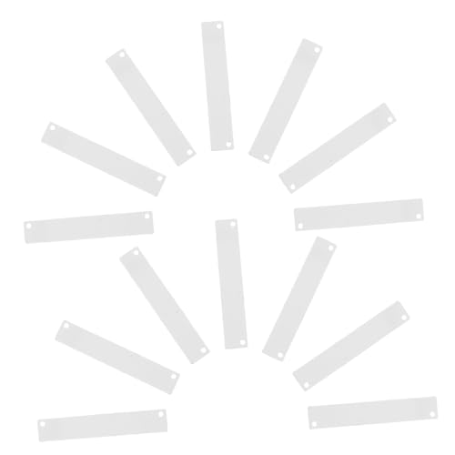 Uonlytech 20 Stück Teiliges Kupfer Gravur Anhänger Rechteckige Stanzblanko Tags mit Löchern Stabile DIY Schmuckverbinder für Halsketten und Vielseitige Bastelprojekte Silberfarben Uonlytech 20 Stück Teiliges Kupfer Gravur Anhänger Rechteckige Stanzblanko Tags mit Löchern Stabile DIY Schmuckverbinder für Halsketten und Vielseitige Bastelprojekte Silberfarben von Uonlytech