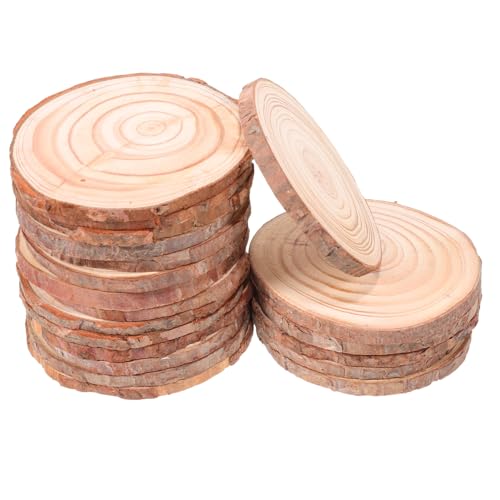 Uonlytech 20 Stück Teiliges Naturbelassene Runde Holzscheiben mit Rinde Stabile Holzscheiben für DIY Bastelprojekte Hochzeitstischdekoration Rustikale Holzplatten Uonlytech 20 Stück Teiliges Naturbelassene Runde Holzscheiben mit Rinde Stabile Holzscheiben für DIY Bastelprojekte Hochzeitstischdekoration Rustikale Holzplatten von Uonlytech