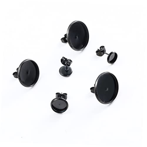 Uonlytech 20 Stück Teiliges Ohrring Basis für Diy Schmuckherstellung Runde Schwarze Ohrstecker mit Ohrstopper für Kreative Ohrringe für Frauen und Mädchen Innendurchmesser Uonlytech 20 Stück Teiliges Ohrring Basis für Diy Schmuckherstellung Runde Schwarze Ohrstecker mit Ohrstopper für Kreative Ohrringe für Frauen und Mädchen Innendurchmesser von Uonlytech