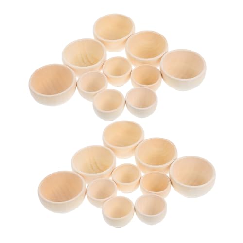 Uonlytech 20 Stück Teiliges Unbemalte Miniatur holzschalen Natürliche Bastelschalen für DIY Kunstprojekte Kreative Familienaktivitäten Vielseitige Dekoration Uonlytech 20 Stück Teiliges Unbemalte Miniatur holzschalen Natürliche Bastelschalen für DIY Kunstprojekte Kreative Familienaktivitäten Vielseitige Dekoration von Uonlytech
