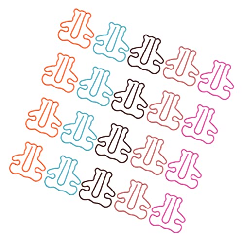 Uonlytech 20 Stück Tragbare Büroklammern Bären Design Dekorative Papierklammern für Notizbücher und Scrapbooks Kreative Metallklammern Blau Braun Rosa und Orange von Uonlytech